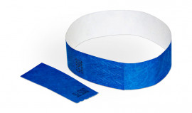 Party-Armbänder / Kontrollarmbänder TYSTAR mit Doppelnummer Abriss blau