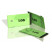 grüne Standard Ösenlose - Tombolalose verschlossen mit Öse, 1-farbig Schwarz bedruckt auf grünes Papier