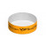 Party-Armbänder / Kontrollarmbänder, Orange, bedruckt mit Logo und Text