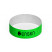 Party-Armbänder / Kontrollarmbänder, Grün, bedruckt mit Logo